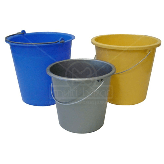 Emmer 10L Blauw Zwaar met Metalen Handvat