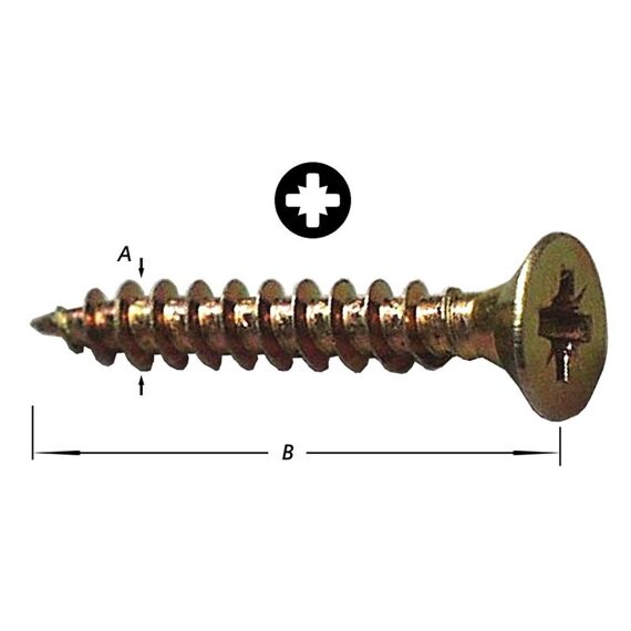 Paneelschr.Platte Kop 4X60Mm