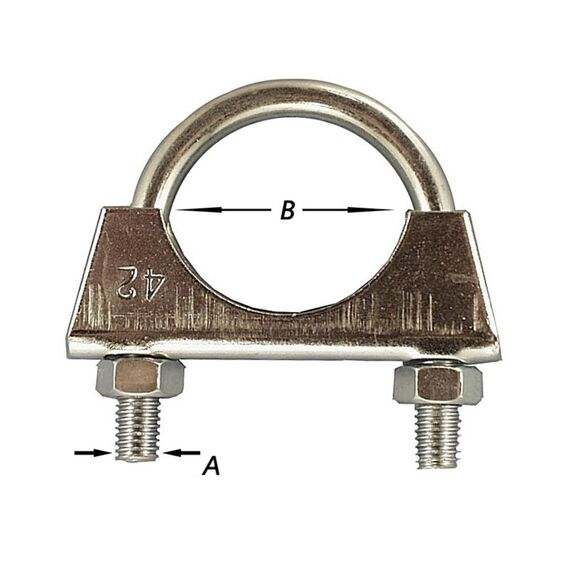 Uitlaatklem Verzinkt M8X38Mm