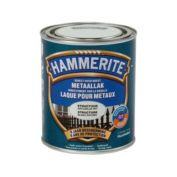 Hammerite Structuur Mat Lak Natuurlijk Wit 750 Ml