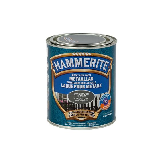 Hammerite Structuur Mat Lak Lei Zwart 750 Ml