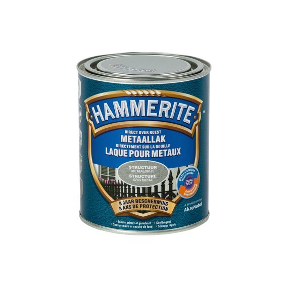 Hammerite Structuur Mat Lak Metaalgrijs 750 Ml