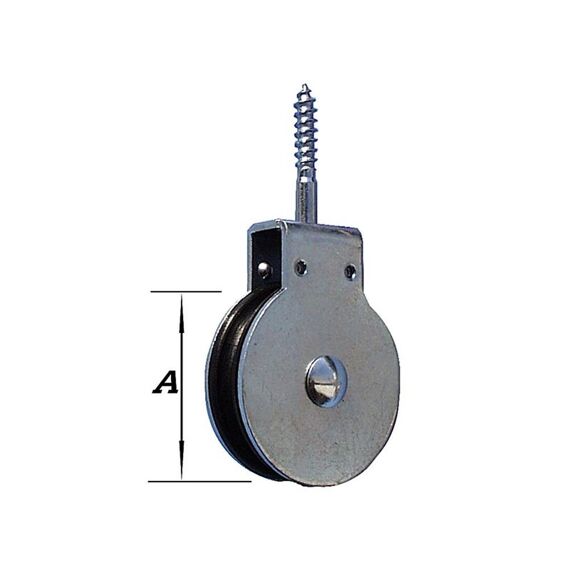Takelblok+Schr.Nyl.Wiel 40Mm