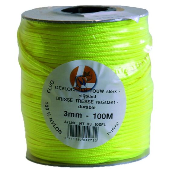 Gevl. Nylon 3Mm B. 100M Fluo