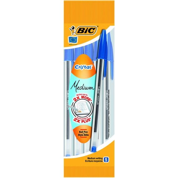 Bic Cristal Balpen 5 Stuks Blauw