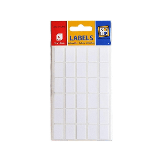 Etiketten Bsb Wit 12x19mm