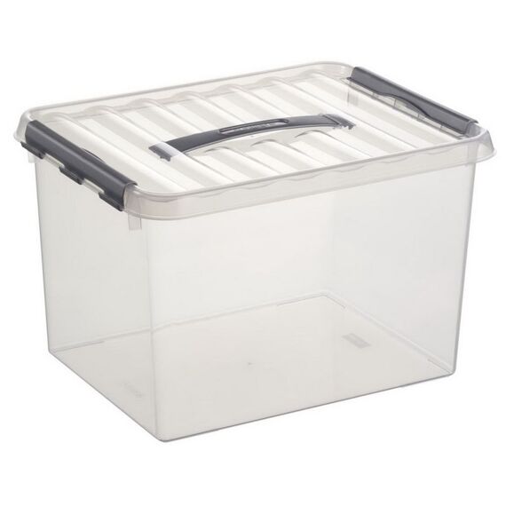 Q-Line Opbergbox Large 22Lit Transparant 40X30X26Cm