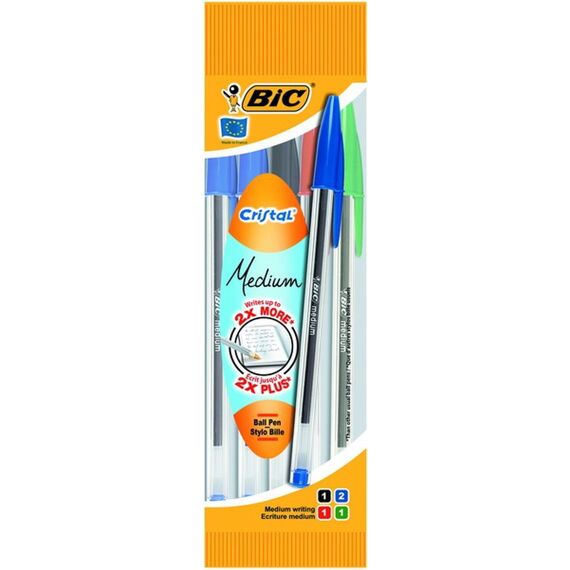 Bic Cristal Balpen 5 Stuks Ass Kleuren