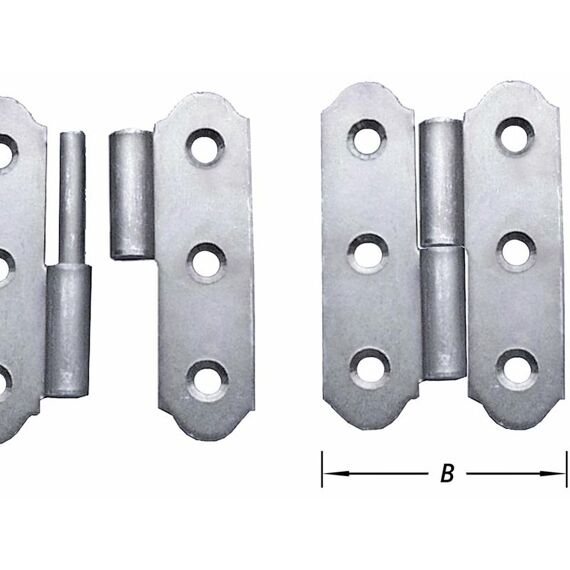 Spaanse Paumellen.Inox.Rechts 80Mm