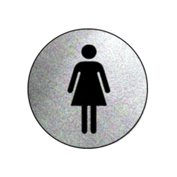 Pictogram Dames Zelfklevend Alu Dia.75