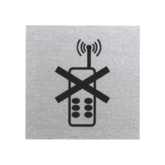 Pictogram Geen Gsm Alu 80x80mm