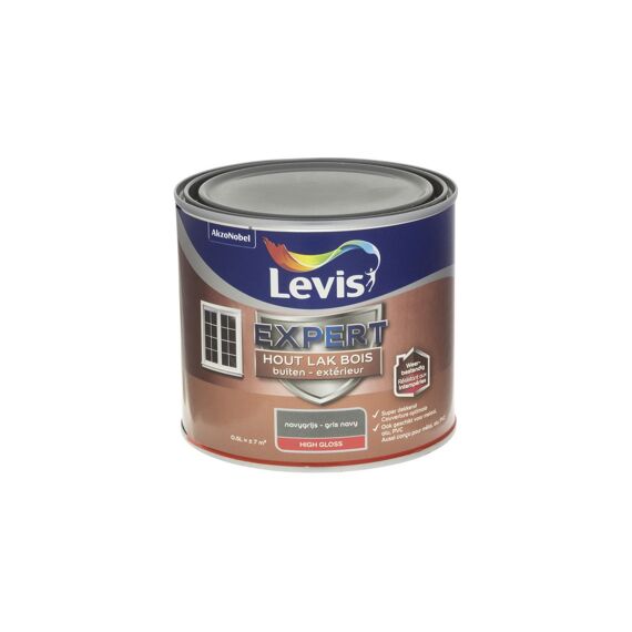 Levis Expert Houtlak Buiten High Gloss 0,5L Navygrijs