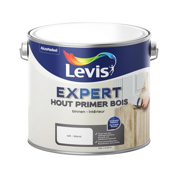 Levis Expert Hout Primer Binnen 2,5L Wit