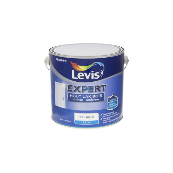 Levis Expert Houtlak Binnen Satin 2,5L Wit