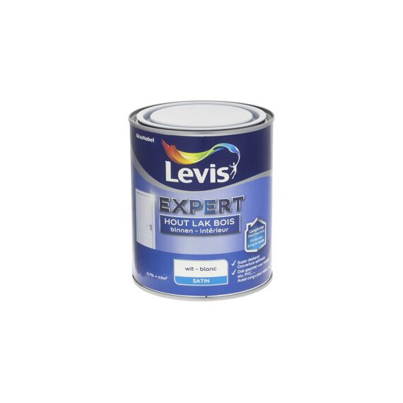 Levis Expert Houtlak Binnen Satin 0,75L Wit