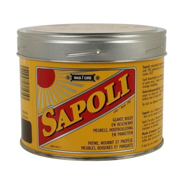 Sapoli Vaste Boenwas Donker Eiken 450Ml