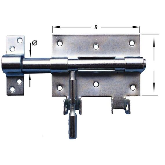 Box-Grendel Dubbel Hangslotgat 100Mm