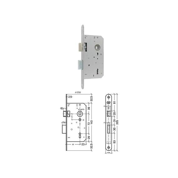 Dubb.Insteekslot. Litto Omlegb 72X50Mm