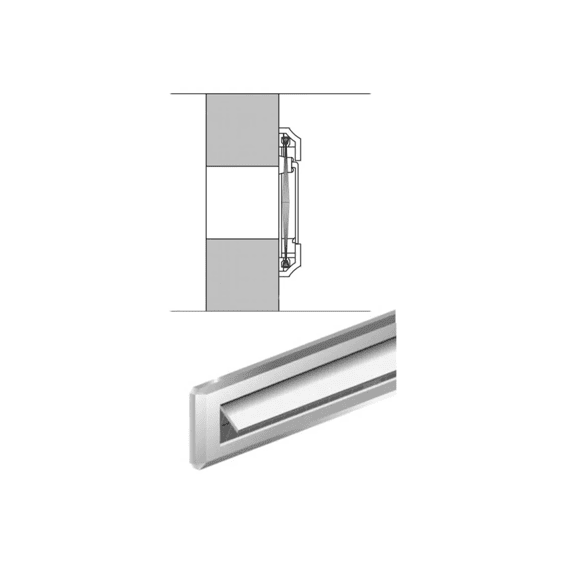 Brievenbusplaat 810201000+borstel+klep Wit