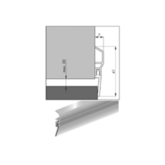 Dorpelprofiel 110101162 Wit Pvc Lip 47x7x1000