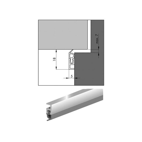 Tochtprofiel100101221 Kunststof Wit 2.10M