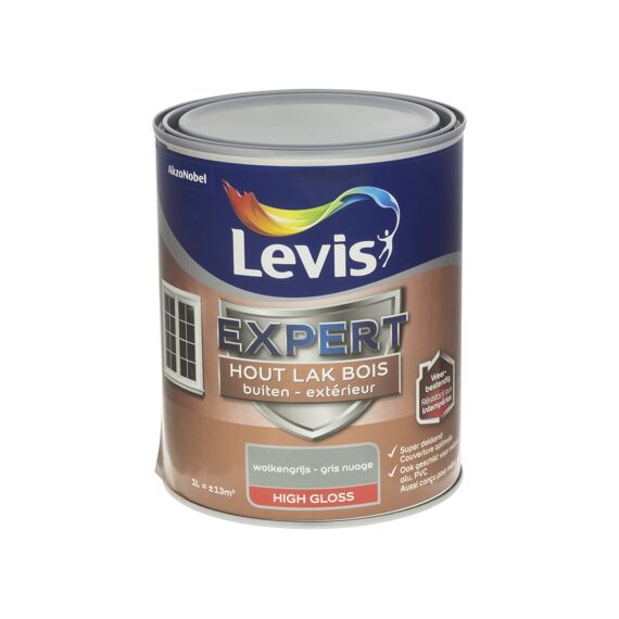 Levis Expert Houtlak Buiten High Gloss 1L Wolkengrijs