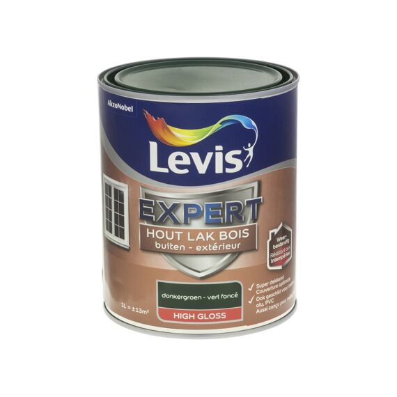 Levis Expert Houtlak Buiten High Gloss 1L Donkergroen