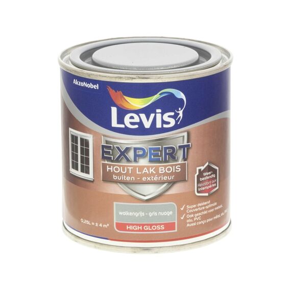 Levis Expert Houtlak Buiten High Gloss 0,25L Wolkengrijs