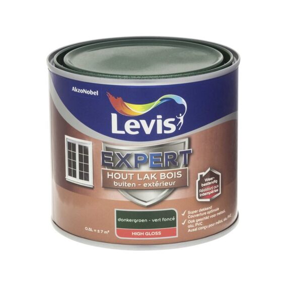 Levis Expert Houtlak Buiten High Gloss 0,5L Donkergroen