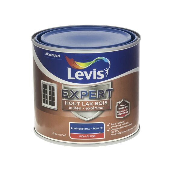 Levis Expert Houtlak Buiten High Gloss 0,5L Koningsblauw