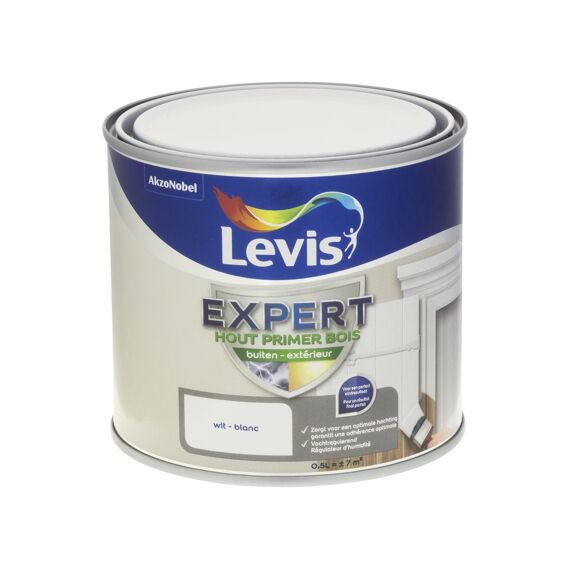 Levis Expert Hout Primer Buiten 0,5L Wit