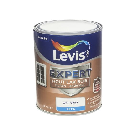 Levis Expert Houtlak Buiten Satin 1L Wit