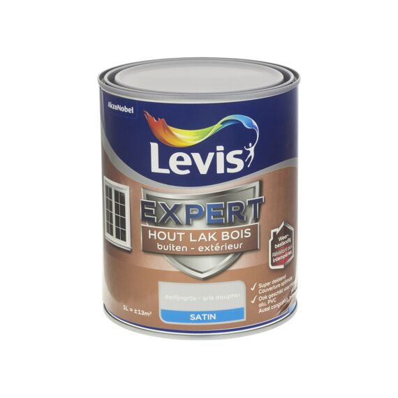 Levis Expert Houtlak Buiten Satin 1L Dolfijngrijs