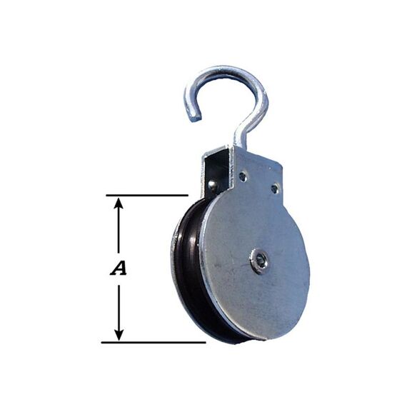 Katrol + Haak Nylon Wiel 6X50 Mm