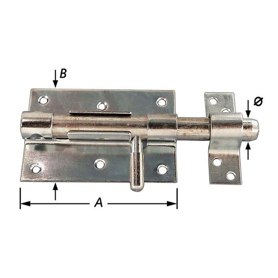 Box-Grendels Vr Hangslot Verz. 100 Mm