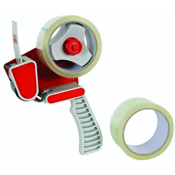 Tapehouder +2 rollen inpaktape 50mm