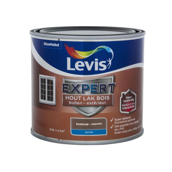 Levis Expert Houtlak Buiten Satin 0,5L Kastanje