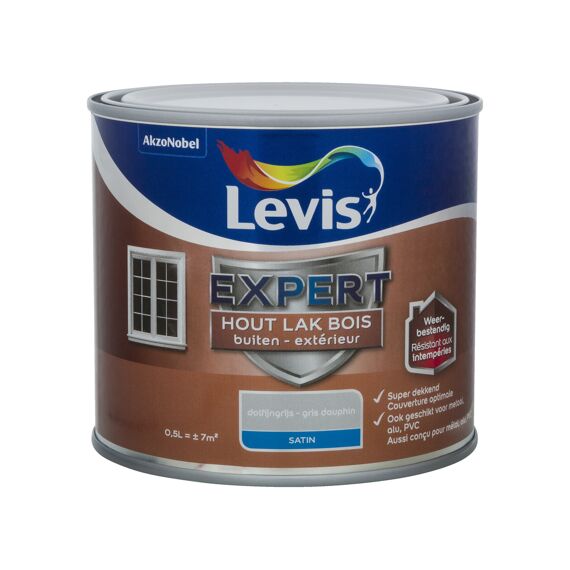 Levis Expert Houtlak Buiten Satin 0,5L Dolfijngrijs