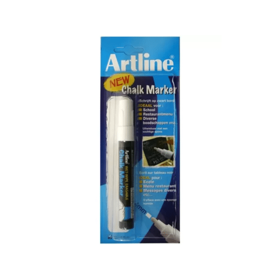 Artline Kalk Stift Ronde Punt Wit/Blist