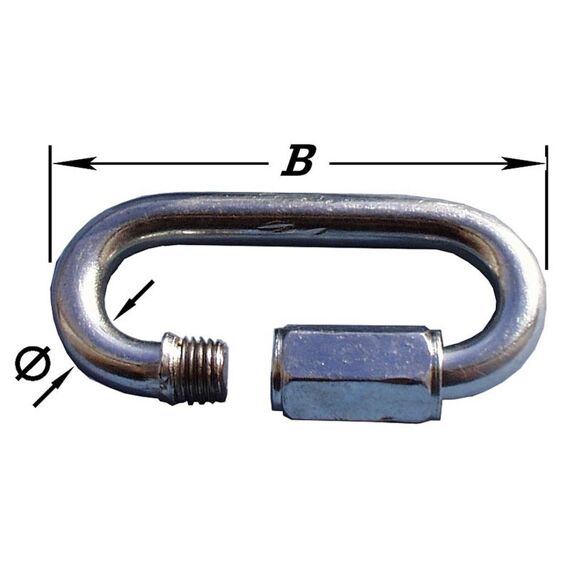 2 Noodschakels Met Moer Verz. 6X57Mm