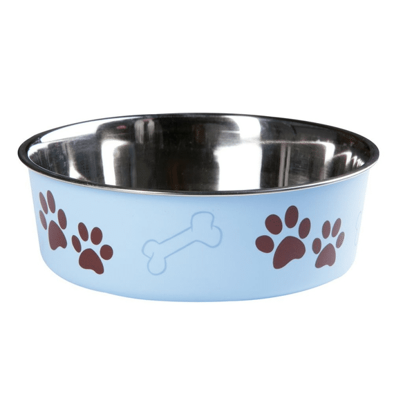 Voer- En Drinkbak Hond Inox Bella 17Cm Blauw