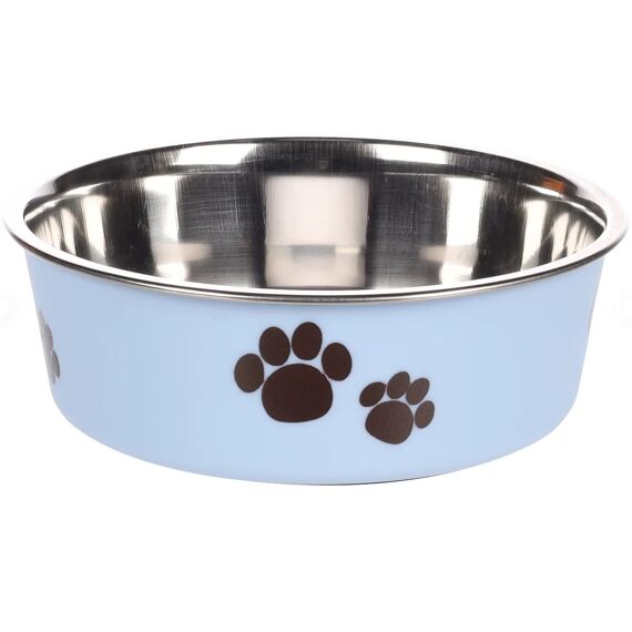 Voer- En Drinkbak Hond Inox Bella 14Cm Blauw