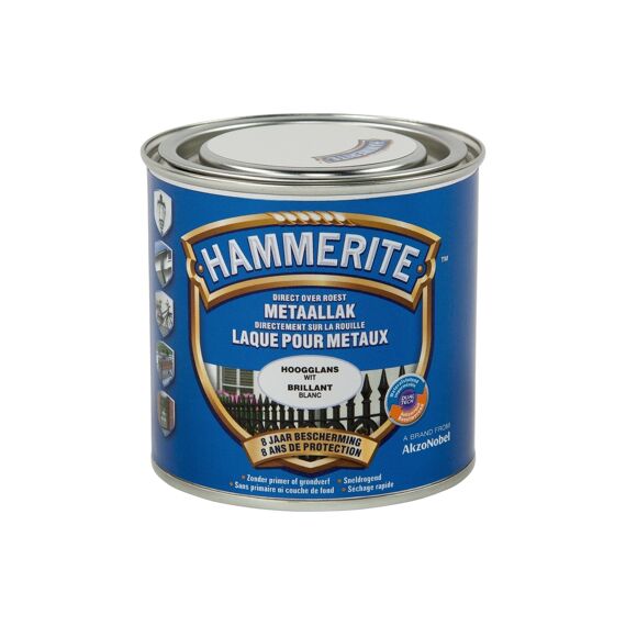 Hammerite Hoogglanslak Wit 250 Ml