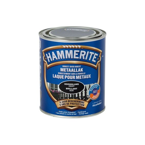 Hammerite Hoogglanslak Zwart 750 Ml