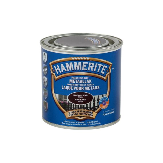 Hammerite Hoogglanslak Bruin 250 Ml