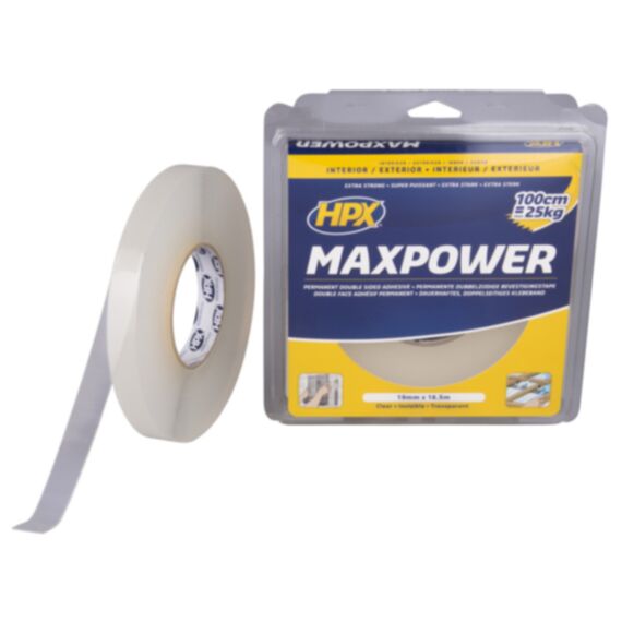 Hpx Max Power Transparent Bevestigingstape - 19Mm