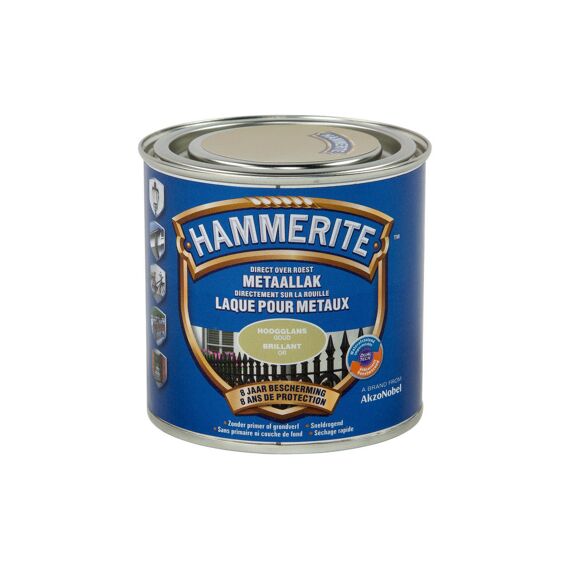 Hammerite Hoogglanslak Goud 250 Ml