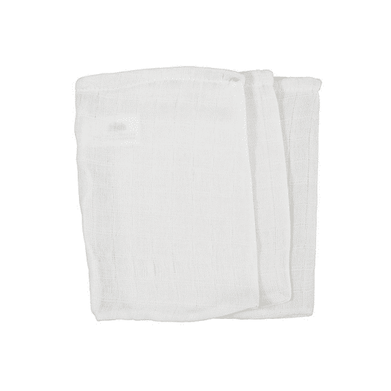 Jollein Hydrofiel Washandje Wit Per 3Stuks