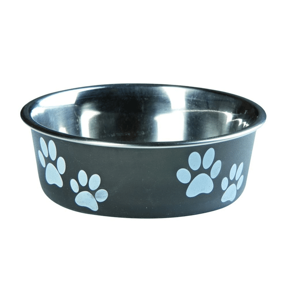 Voer- En Drinkbak Hond Inox Bella 23Cm Zwart