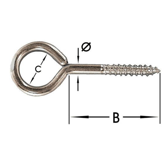 Oogschroeven 3.2 X 8 X 20
